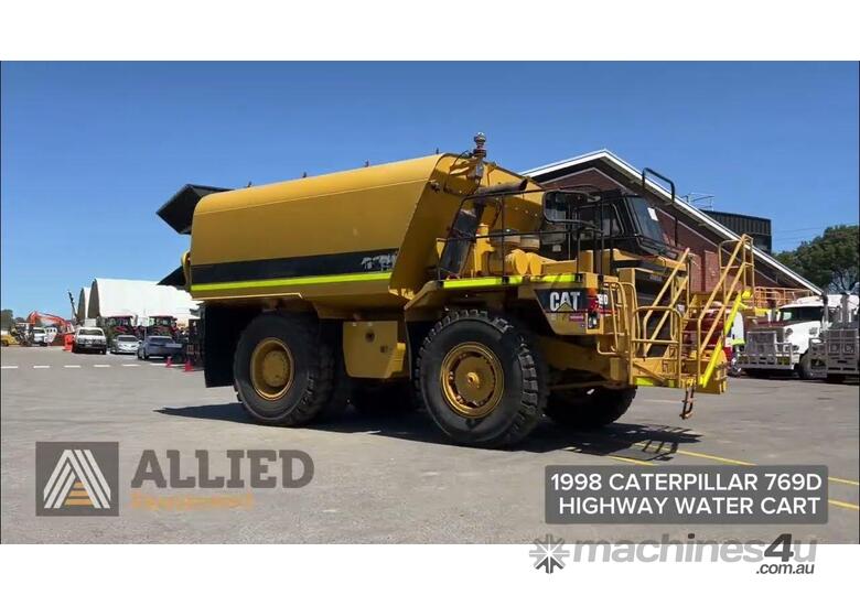 caption 1998 CATERPILLAR 769D OFF HIGHWAY WATER CART