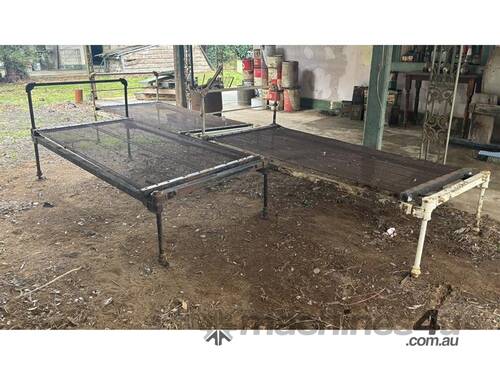 caption QTY X 3 ANTIQUE SHEARERS BEDS