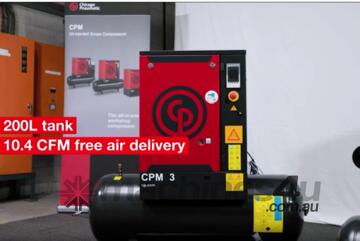 Chicago Pneumatic CPM 3-10 Tank Only 240V 15 Amp 3HP 200L Single Phase Silent Screw Air Compressor