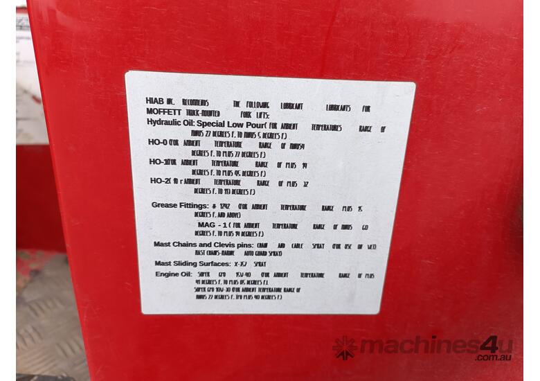 caption 2003 Moffett M2403W Truck Mounted Forklift