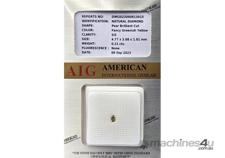 caption GEMLAB CERTIFIED COLOUR DIAMOND