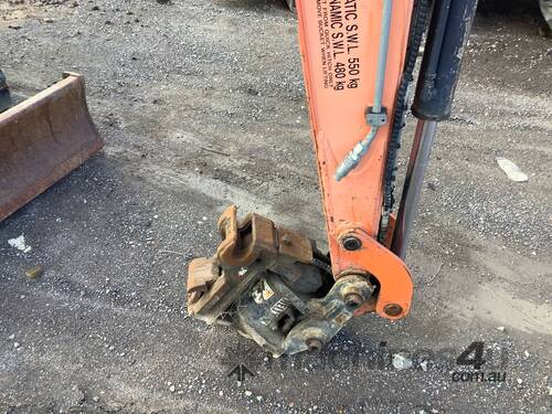 caption Hitachi ZX65USB-5A Excavator (Steel Track With Rubber Inserts)