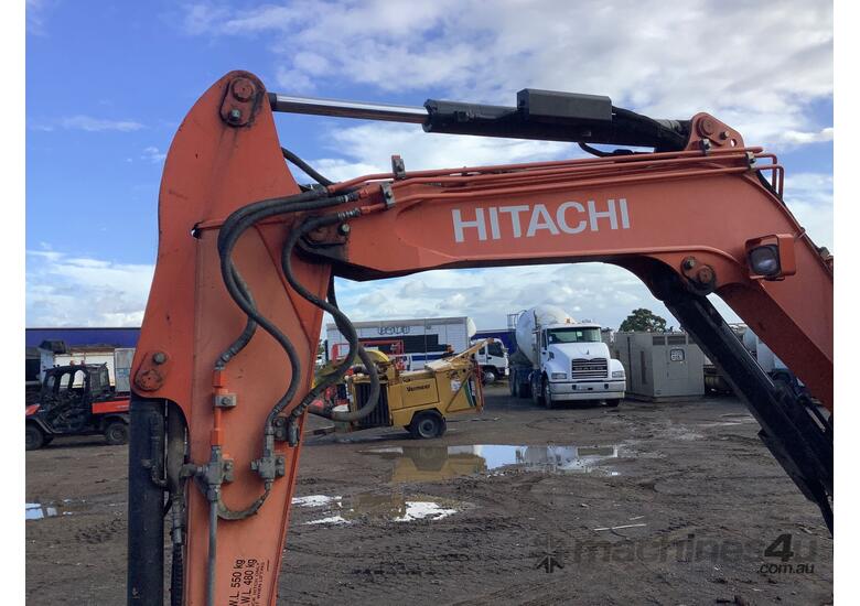 caption Hitachi ZX65USB-5A Excavator (Steel Track With Rubber Inserts)