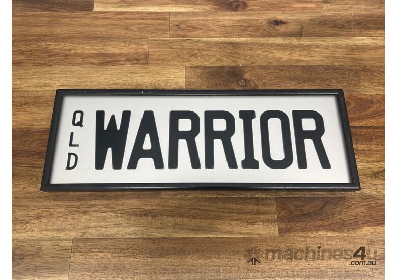 caption QLD Personalised Number Plate - ‘WARRIOR’