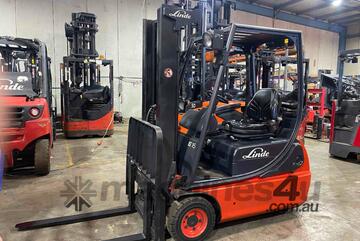 Linde E16 Latest Model 1Yr Warranty Batt 1.6Ton 3 Wheeler Late Model Con Mast SS