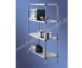 S/Steel Adjustable Storage Shelving 4 Tier