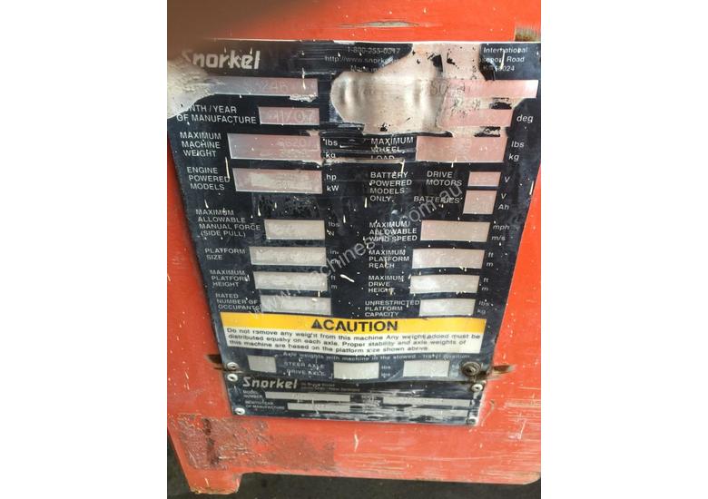 caption Snorkel S3246 12 Metres Electric Scissor