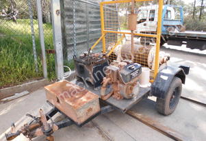 10Kn winch trailer , diesel powered