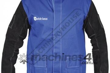 WC-04656 Promax Blue FR Welding Jacket Size: 2XL - Double Extra Large Lighter & Cooler than Full Lea