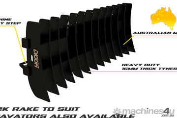 Digga, Stick Rake for Excavators, Tractors, Skid S