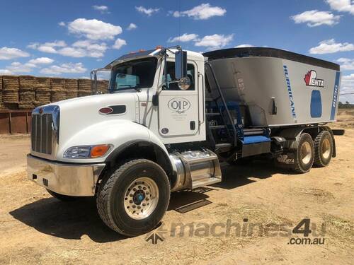caption 2021 PENTA 8030 TWIN SCREW MIXER ON PETERBILT TRUCK (24 M3)