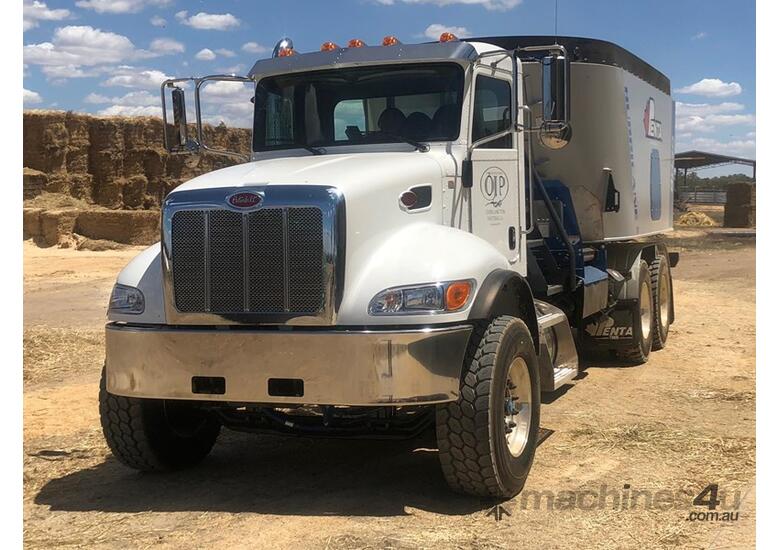 caption 2021 PENTA 8030 TWIN SCREW MIXER ON PETERBILT TRUCK (24 M3)