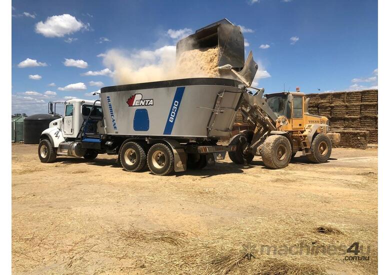 caption 2021 PENTA 8030 TWIN SCREW MIXER ON PETERBILT TRUCK (24 M3)