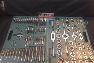 115 Pce Metric & SAE Tap & Die Threading Set - In a toughened Plastic Case.