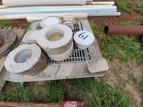 PALLET OF CONCRETE STORM WATER GRATES