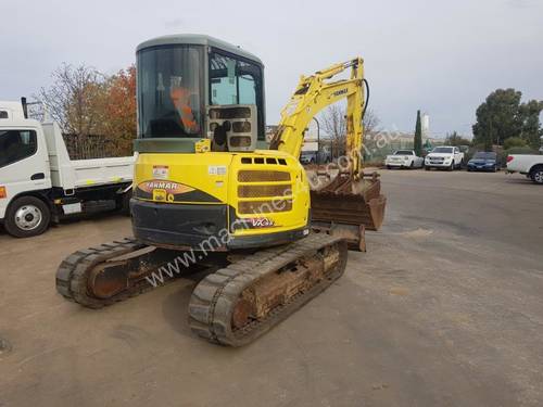 USED YANMAR VIO55-5B EXCAVATOR WITH FULL A/C CABIN, QUICK HITCH, 4 BUCKETS AND RIPPER ATTACHMENT. VE