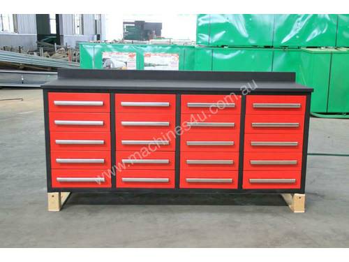 2.1m Work Bench/Tool Cabinet c/w 20 Drawers