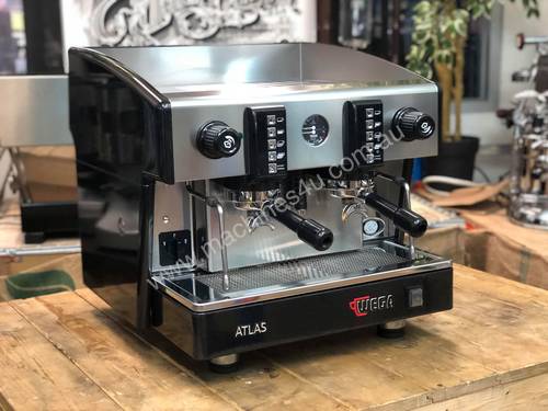 WEGA ATLAS COMPACT EVD  2 GROUP BLACK ESPRESSO COFFEE MACHINE