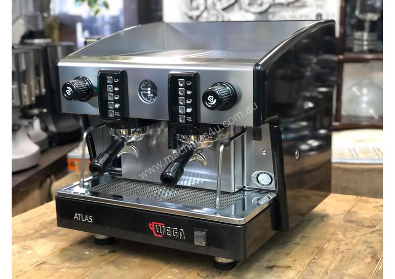 Used wega WEGA ATLAS COMPACT EVD 2 GROUP BLACK ESPRESSO COFFEE MACHINE