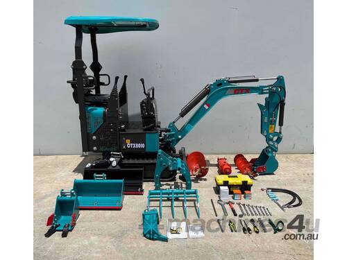 RUNOUT SPECIAL ! HAIHONG CTX8010 PRO ET 1.3t 3CYL YANMAR SWING BOOM EXP TRACKS INC 11 X ATTACHMENTS 