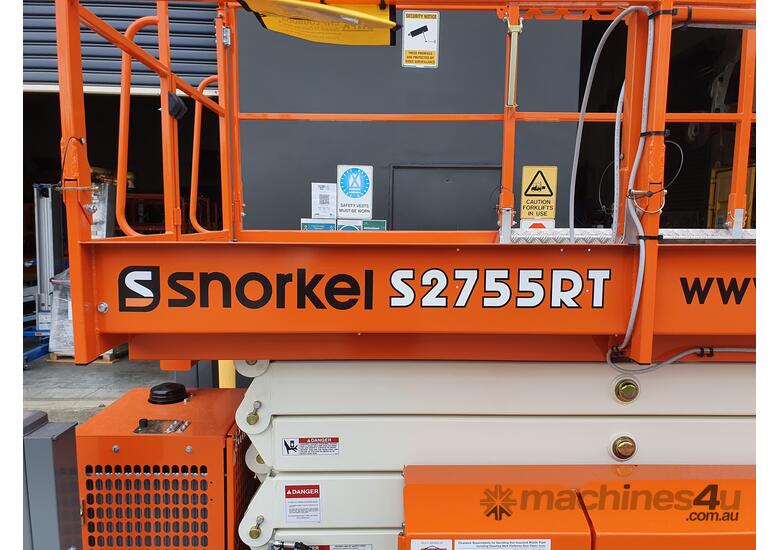 caption Brand New Snorkel 2755 RT 27ft Rough Terrain Scissor Lift - Optional Trailer Package