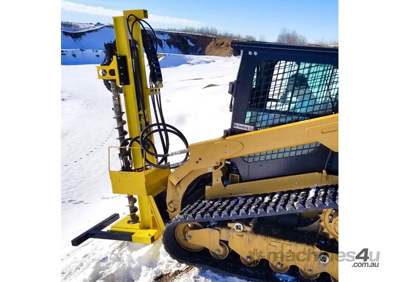 New Mincon M106 Skid Steer Drill Attachment Ground Screws Solar