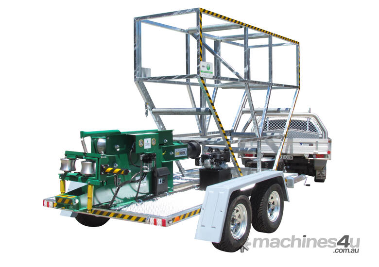caption pipeMAX PE Pipe Decoiling Trailer – 6 Inch l McElroy Linetamer – 1200kg SWL l Heavy Duty