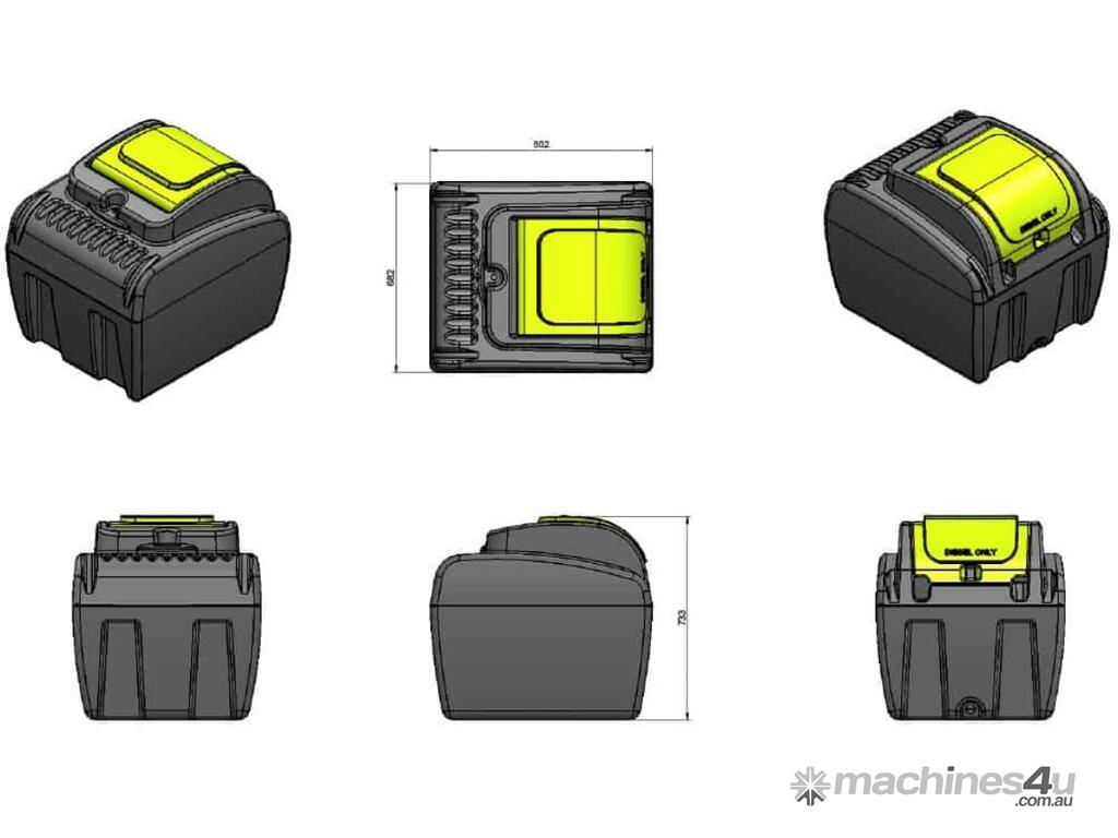 New 2023 TTI Diesel Captain 200L Tall Portable Fuel Cell Diesel Tanks