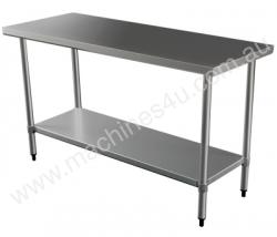 caption Brayco 2460 Flat Top Stainless Steel Bench (610mmW