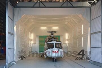 Helicopter Spray Booth with Portable, Retractable Technology!