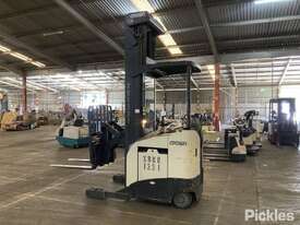 Crown RR5700 Electric Reach Forklift (Stand on) - picture0' - Click to enlarge