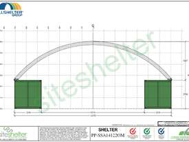 All Shelter (Allshelter) Container mounted Dome Igloo Shelter 14m x 12.9m x 6.mH (45x40x20ft) - picture0' - Click to enlarge