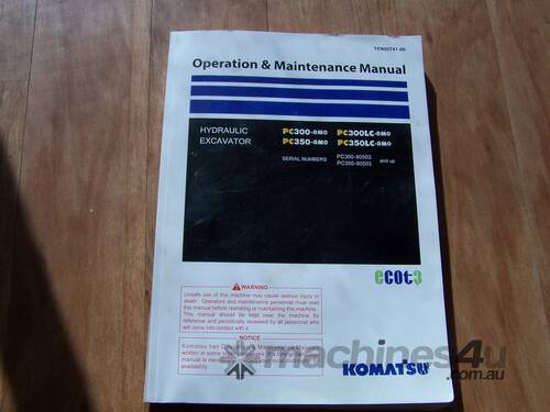 KOMATSU Excavator Operation & Maintenance Manual 