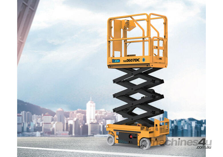 caption Ex-Demo XCMG XG0607DC Scissor Lift for Sale! QLD