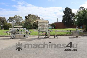 6 Head Bottle Filling Labelling and Capping Line