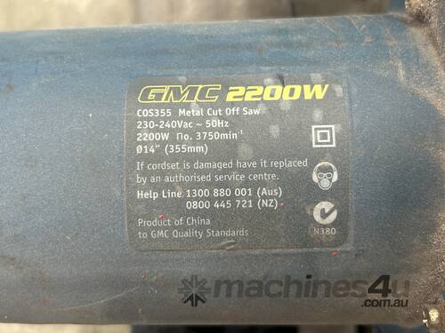 caption GMC 2200W Metal Cut Off Saw