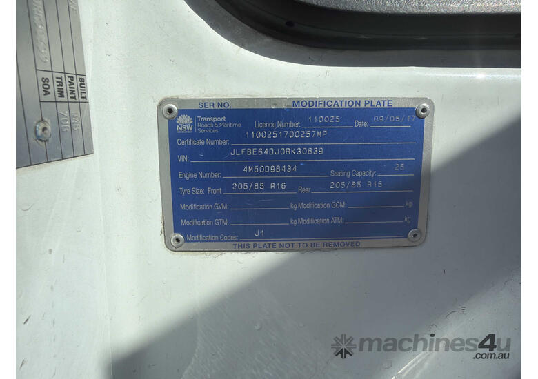 2017 Mitsubishi Rosa BE600 Bus