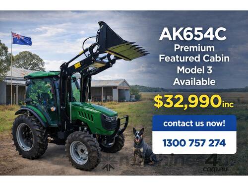 AgKing - 65HP Premium Cabin Tractor with Front End Loader