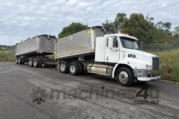 2011 Freightliner Century 6x4 Tipper & Maxitrans Quad Axle Dog Trailer