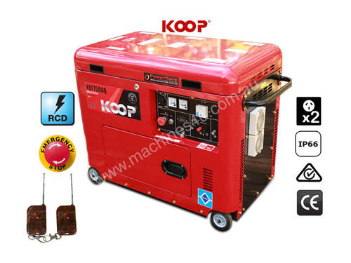 7KVA 11HP Silent Diesel Generator, Remote Start and Solar System 2 wire start ready