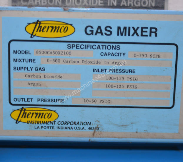 caption 8500CA50X2100 0-750 SCFH CO2 Argon welding gas mix