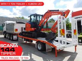 U57 / KX57 excavator +11 Ton Trailer & Scania 144 - picture1' - Click to enlarge