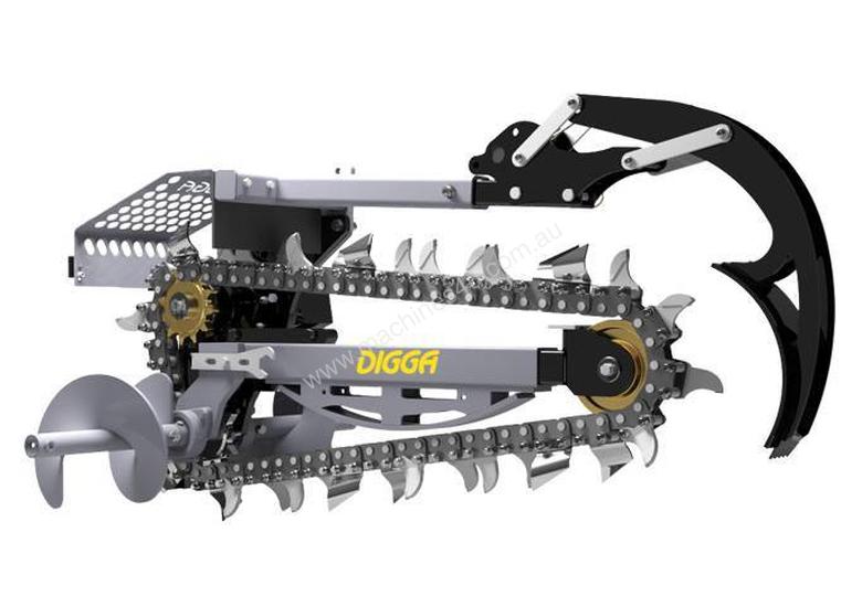 caption NEW DIGGA SKID STEER HYDRIVE XD TRENCHER