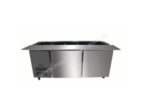 F.E.D. PG180FA-B Bench Station Two Door - 5”1/1 GN Pans