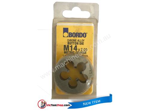 Bordo Button Die M14 x 2.00 Metric Course Metal Thread Cutting Tools