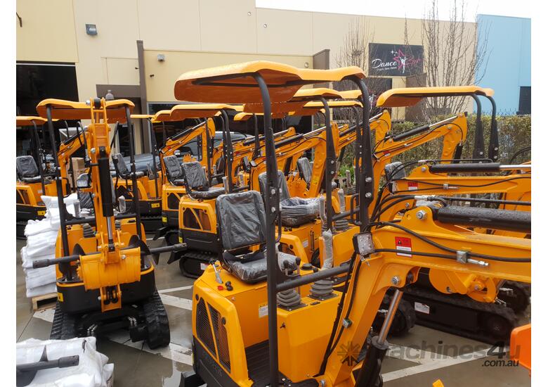 caption Mini excavator New model rhino xno8 with all attachments