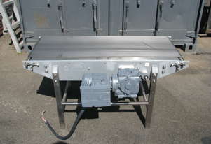 Stainless Steel Motorised Belt Conveyor - 1.14m long