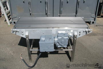 Stainless Steel Motorised Belt Conveyor - 1.14m long