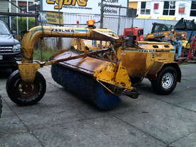tow behind sweeper , 2cyl diesel , remotes , ex council , new broom - picture1' - Click to enlarge