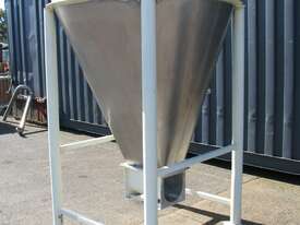Large Stainless Steel Hopper Tank Vat Day Bin - 2800L - picture0' - Click to enlarge